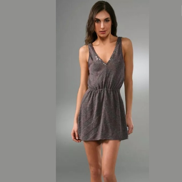 Free People M Mitre Stripe Tunic Metallic Chevron - Picture 1 of 8